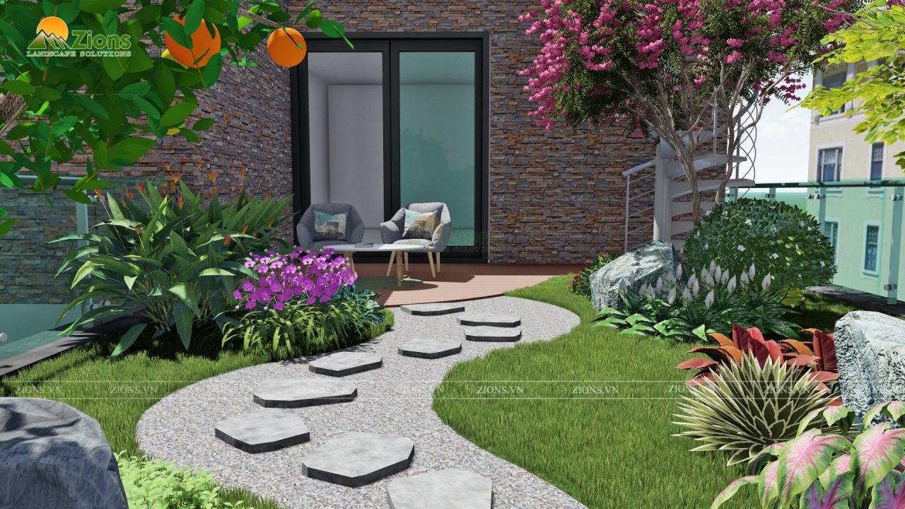 Mẫu vườn sân thượng phong cách nhật bản đẹp